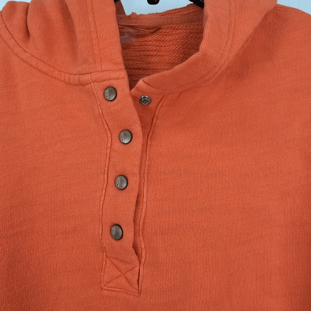 Free People Dove Honey  Hooded Sweater Orange (Medium) - Picture 2 of 2
